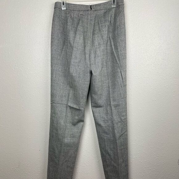 Anne Klein Gray Heathered Wool Blend Slack Pants Size 10 EUC - Picture 3 of 7